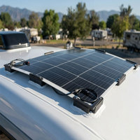 Panneaux solaires flexibles 100W, cellules solaires légères BC, étanches IP67, 17.6V, pour connecteur pour bateau, camping-car, support universel