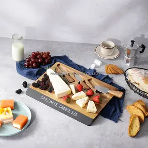 Woodsun Serve Board con 3 coltelli da formaggio