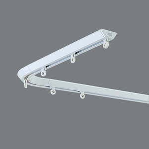 Rail de rideau ultra-fin en forme de V dissimulé à haute capacité de charge personnalisable Rail de rideau simple/<span class=keywords><strong>double</strong></span> robuste - Product Image 4
