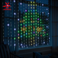 Lumières programmables de rideau de fenêtre à LED avec édition de motifs en temps réel et modes de scène intelligents pour un décor festif de maison moderne