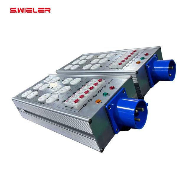 Portable Stage DJ Power Distribution Box 6 Outlet Channel 20A American Socket Single Phase 32A Input 3-pin America Power Box