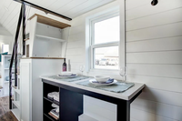 Conception de bâtiment préfabriqué scandinave en bois préfabriqué pas cher camping petite maison sur roues mobile remorque maisons roue