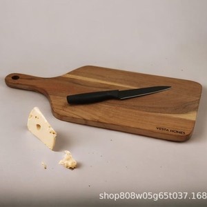 Planche à découper en bois Vesta Homes, rectangulaire, en bois massif, plateau de service pour fromage et pizza, couleur rétro LY1130 - Product Image 1