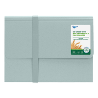 Logo personnalisé BIO dégradable PP fichier extensible avec bande élastique A4 motif bureau papeterie organisateur de documents dossier de poche