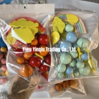 Nouveau style 28 pièces/sac Faux boules nuage arc-en-ciel pour décoration de gâteaux, ensemble de faux boules macaron pour décoration de gâteaux