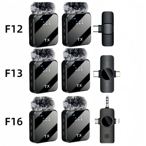 2025 Micrófono Lavalier inalámbrico F12 más popular con reducción de ruido omnidireccional/a prueba de viento/Material metálico para TikTok - Product Image 4