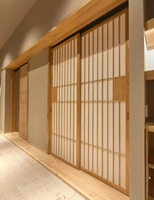 Puerta Corredera de Madera Maciza de Roble en Diseño Japonés, Puertas Shoji para Interiores, para Dormitorio