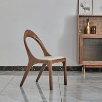 JP Chaises de salle à manger minimalistes modernes en bois massif Chaises de tables à manger pour la maison de style en bois