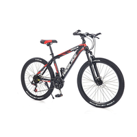 Vélo de montagne avec cadre en acier, frein à disque, 24 vitesses, sans amortisseur arrière, pédale ordinaire, capacité de charge de 120 kg, jante de 26*1.95, fourche en acier rigide