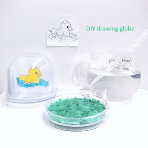 DIY LED <b>Light</b> Insert Frame Photo Clear Watering Glass Snow Globe Plastic Crafts Style - Product Image 1