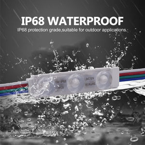 Módulos LED RGB de 12V, 3 luces, impermeables, flexibles, para interiores, coloridos, para publicidad, 0.72W, módulo LED RGB RGBIC para señalización - Product Image 4