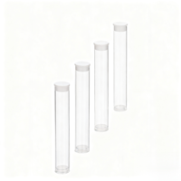 Tube en plastique transparent résistant, conteneur d'emballage cylindrique transparent avec bouchon à vis, personnalisable, qualité alimentaire, impression UV/sérigraphie sur mesure