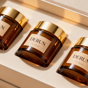 5G 15G 30G Chất Lượng Cao Mỹ Phẩm <span class=keywords><strong>Container</strong></span> Mặt Kem Chai Lọ Thủy Tinh Mắt Kem Chai Jar Với Vàng Capwith Nhựa Màu Đen Nắp - Product Image 1