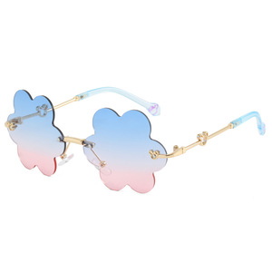 Children's Fashion Sunglasses Six <b>Leaf</b> Clover Rimless UV380 <b>Light</b> Weight Unisex Spring 2024 Outings Parties Gatherings - Product Image 3