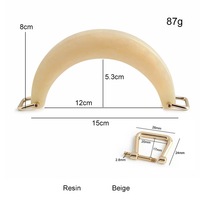 Deepeel BB-077 Accessoires de sac DIY Poignées en résine de 15 cm en forme de lune pour remplacement de poignée de sac à main