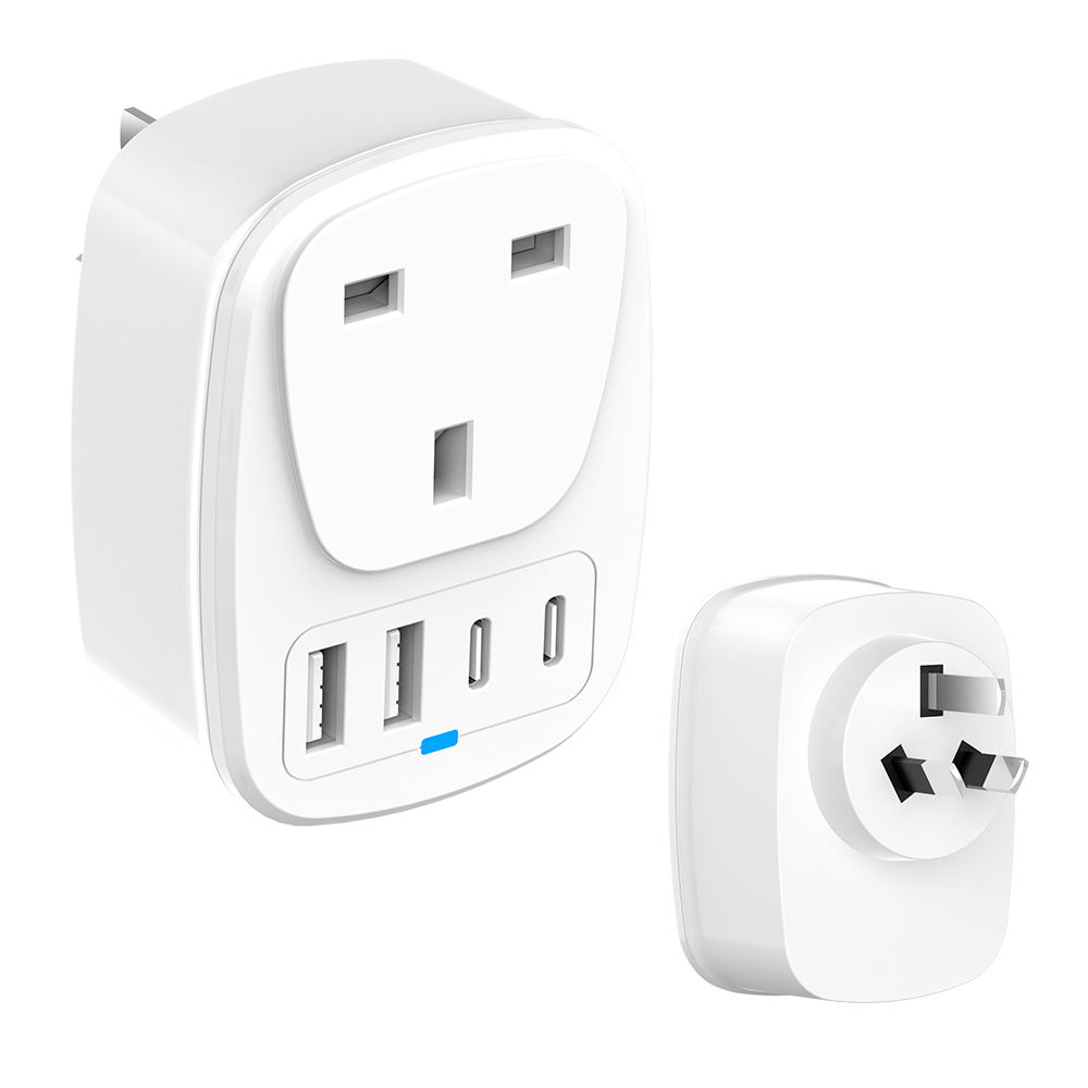 HONPNK Travel Adapter 18W PD Fast Charging Adapter Travel Conversion Plug Socket Multi-Port USB Adapter for UK EU US AU