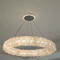 Lustre en cristal naturel brut de luxe, lampe suspendue pour salon, salle à manger, chambre à coucher, hall d'hôtel, restaurant