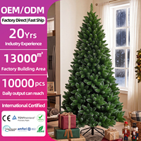 Sapin de Noël Artificiel Écologique Réutilisable Pliable Décoratif Inodore Sans Espaces Vides Décoration de Luxe pour Salon Noël
