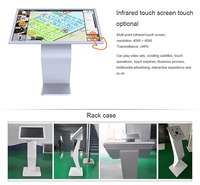 Kiosque d'information tactile sur pied en forme de K de 32/43 pouces, écran LCD interactif Android/Windows pour centres commerciaux et banques