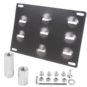 Crastp Aluminum License Plate Frame 205mm Eight Hole Tow <b>Hook</b> Mounting Bracket For <b>Car</b> Modification - Product Image 5