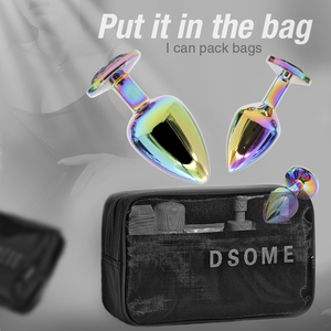 ชุดปลั๊กก้นโลหะคริสตัลสีทองสดใส 3 ชิ้น ของขวัญเซ็กส์ทอยสำหรับผู้ชายและผู้หญิง - Product Image 6