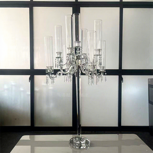 เชิงเทียนแก้วคริสตัล 8 หัว LEDA สำหรับตกแต่งโต๊ะงานแต่งงานและวันวาเลนไทน์ - Product Image 1