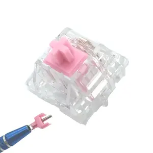 TECSEE Manufacturer Keyboard Switches New PC Housing Metal Switches Honey Peach Hot-Swappable POM Stem Linear Switches