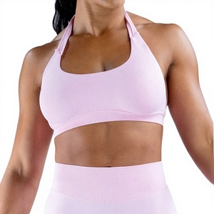 Top Deportivo Personalizado para Mujer, <span class=keywords><strong>Espalda</strong></span> Descubierta, Cuello Halter, Elástico en Cuatro Direcciones, Ligero, Sin Costuras, para <span class=keywords><strong>Yoga</strong></span> y Fitness - Product Image 4