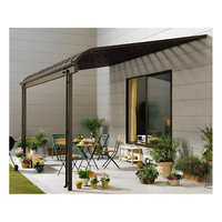 Abri de voiture double moderne en alliage d'aluminium personnalisable, auvent rétractable manuel pour patio extérieur et jardin, écologique et anti-corrosion