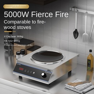 Gran oferta, quemador de inducción eléctrico comercial de 5000W, perilla de acero inoxidable, equipo de cocina de Control, cocinas de fuente de batería de 220V - Product Image 3