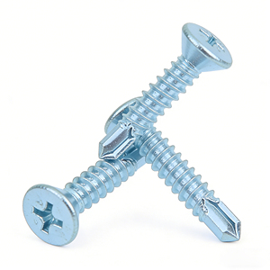 Bibo Yaente Factory M4.2 Hardened Galvanized Steel <b>Flat</b> Countersunk Head Self-drilling Self-tapping Drill Tail <b>Screw</b> Metric Size - Product Image 1