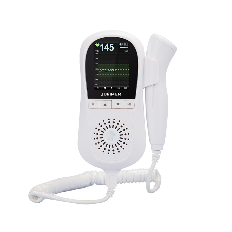 JUMPER JPD-100E + yeni tasarım dijital taşınabilir bebek kalp atışı monitör cep Fetal Doppler