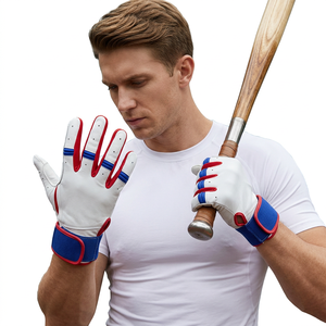 Gants de frappe de baseball professionnels en cuir véritable de haute qualité, pour l'entraînement, ambidextres, avec support de poignet, respirants, durables et souples - Product Image 1