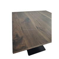 Meilleures ventes 2023 - Table à manger carrée en bois grainé 80x80cm pour salle à manger, salon, bar, restaurant de restauration rapide