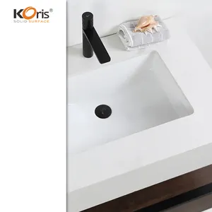 Comptoir de salle de bains personnalisé, 1 pièce, en marbre agricole - Product Image 1