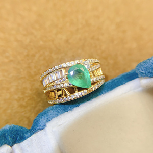 <span class=keywords><strong>Bague</strong></span> de fiançailles en argent sterling 925 plaqué or 18 carats avec émeraude naturelle taille poire grande taille pour <span class=keywords><strong>femme</strong></span>, idéale pour les fêtes - Approvisionnement direct usine - Product Image 3