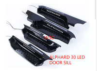 Décoration intérieure de voiture Plaque de seuil de porte à LED pour Alphard Vellfire 30 2015-2022