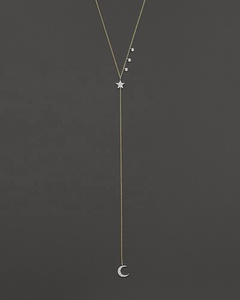 Collar de Cadena Larga con Colgante de Luna y Estrella con Micro Pavé de Circonitas de Alta Calidad <span class=keywords><strong>2026</strong></span> - Product Image 2