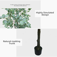 Feuille d'eucalyptu arbre artificiel vraie touche fausse soie fausse plante verdure en gros vert bonsaï eucalyptus