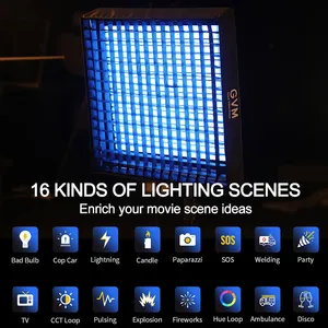 <span class=keywords><strong>GVM</strong></span> B200C 200W Panel de Luz LED Plegable para Fotografía y Video, Flexible, RGB - Product Image 5