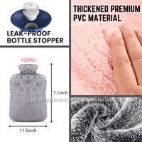 Bouillotte de haute qualité avec housse en peluche imitation lapin pour soulager les crampes menstruelles et réchauffer le lit