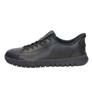 Geox Mocasines de cuero negros para hombre U56MAA 0009B, zapatos cómodos para caminar - Product Image 1