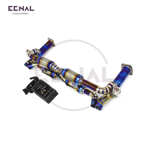 Ecnal para 2005-2011 <span class=keywords><strong>Porsche</strong></span> 911 <span class=keywords><strong>997</strong></span>,1 <span class=keywords><strong>Turbo</strong></span> 3,6 T 3,8 T escape completo de titanio silenciador deportivo válvula de escape - Product Image 4