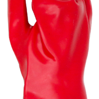 Gants de travail industriels robustes en PVC rouge, résistants à l'eau, à l'acide, à l'huile et aux produits chimiques, fabriqués en Chine par MAXITOUGH