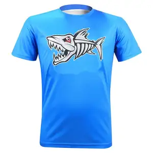 Custom Sublimation Clothing 100% Polyester OEM Design Full All Over Print Running Sport fishing Tshirt Quick Dry T Shirt