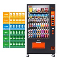 Distributeur automatique de boissons et de collations grande capacité AFEN USA, en stock, expédition en 3 jours, accepte billets et pièces, idéal pour les entreprises