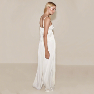 बीली नरम आरामदायक फीता विवरण टाई सामने कैमसोल और पैंट सेट गर्मियों की लुभावनी महिलाओं के पजामा नाइट पहनने के लिए - Product Image 2