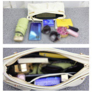 Elegante Bolso de Mano de Microfibra Crema con Asa Superior y Cierre Abierto, Bolso de Mujer para Uso Diario en Todas las Temporadas - Product Image 6