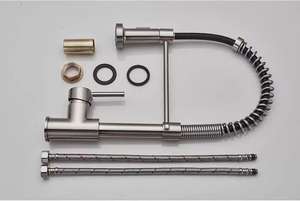 Vente en gros Robinet d'évier de cuisine commercial moderne Robinet à ressort à tirette flexible en laiton Robinet de cuisine <span class=keywords><strong>gourmet</strong></span> torneira <span class=keywords><strong>gourmet</strong></span> - Product Image 4