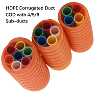 Prix usine Conduit multicouche HDPE 110 mm pour 4/5/6/7 sous-conduites, gaine optique corruguée souple pour protection de fibre souterraine